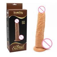 Lovetoy Adult Sex Products For Women 3 colors 24cm Realistic Dildo Big Dong Strong Sucker Penis Erotic Sex Toys Silicone Cock