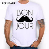TEEHEART Mustache Hiphop LITTLE MAN Long Bear Hipster T shirt Novelty Tops Head Print Short Sleeve Tees ra080