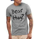 2017 Summer Flip up T-shirts Men Bear Hug Letter Print Short Sleeve O neck Tops Tee Mens Homme Sportswear Plus Size T-shirt F3