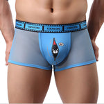 Cockcon Brand Funny Bear Sexy Underwear Men Boxer Shorts Mesh Transparent Male Panties Breathable Gay Underpants Cuecas Boxers