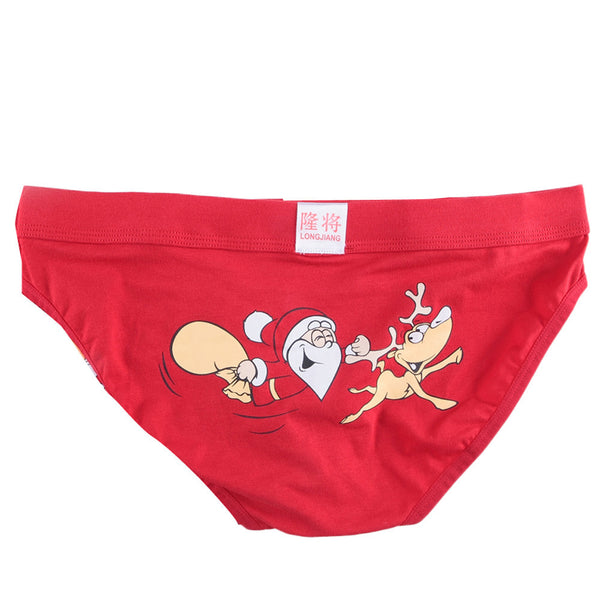 Christmas Mens Santa Claus Triangle Briefs Shorts Pouch Soft Underwear