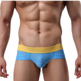 Low-waisted Ventilation Men Underwear Boxer Briefs Straight Angle Underpants BK