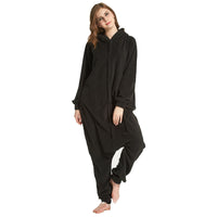 Unisex Adults Flannel Hooded Onesies Pajamas Sets Cosplay Cartoon Cute Kumamon Pijamas Animal Sleepwear For Women Men Bear